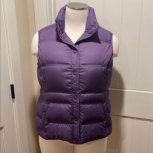 NWOT Lands' End Size X-Large 18-20 Purple Down and Feather Puffer Vest